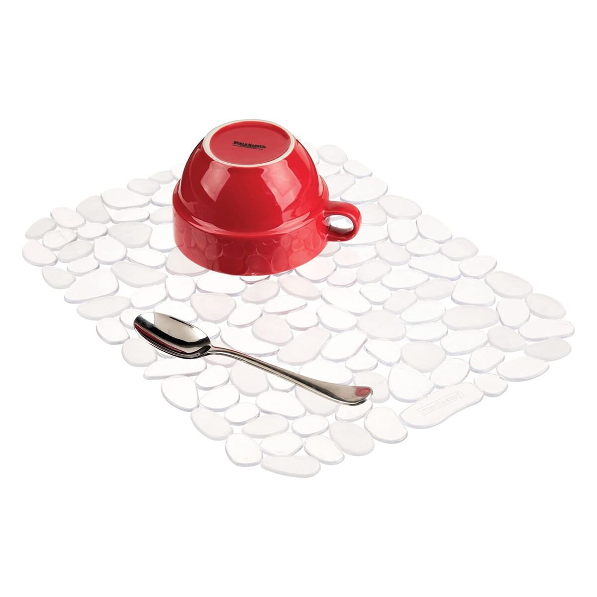 InterDesign Pebblz Sink Mat Clear 12 x 15.5inch FASHION All Brands